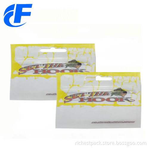 Customized printing windows ziplock fishing lure bait bags